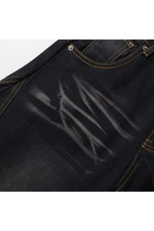 Cat Whisker Curved Blade Relaxed Denim Jeans | Scythe Banana Pants | American Style 90s Fashion
