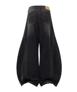 Cat Whisker Curved Blade Relaxed Denim Jeans | Scythe Banana Pants | American Style 90s Fashion