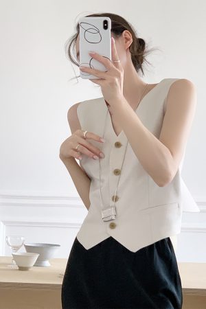 Chanel-Inspired Women's Casual Vest - 2025 Summer Old Money Style Outerwear