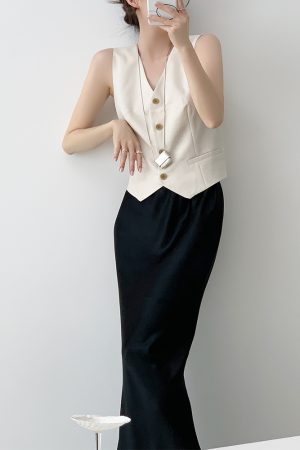 Chanel-Inspired Women's Casual Vest - 2025 Summer Old Money Style Outerwear