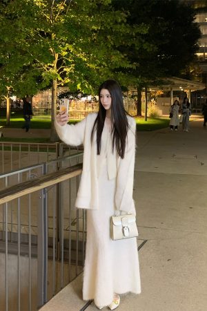 Chanel-Style Three-Piece Coat, Vest, and Skirt Set for Women â€“ Elegant High-End Fashion Ensemble