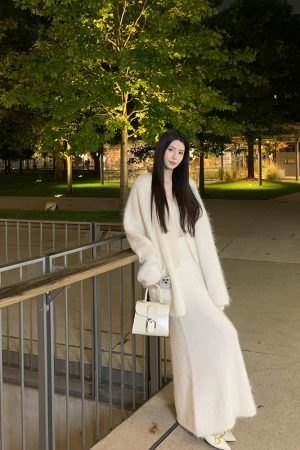Chanel-Style Three-Piece Coat, Vest, and Skirt Set for Women â€“ Elegant High-End Fashion Ensemble