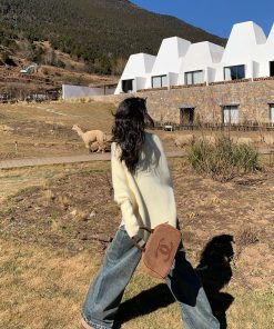 Charcoal Gray High-Waisted Wide-Leg Jeans for Women, Slimming Loose Straight Casual Trousers, Floor-Length Y2K Style