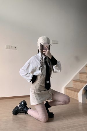 Charming Fishnet Stockings for Women - Trendy Elastic Summer Net Hosiery in White with Fine Grid Design, Cute & Comfortable