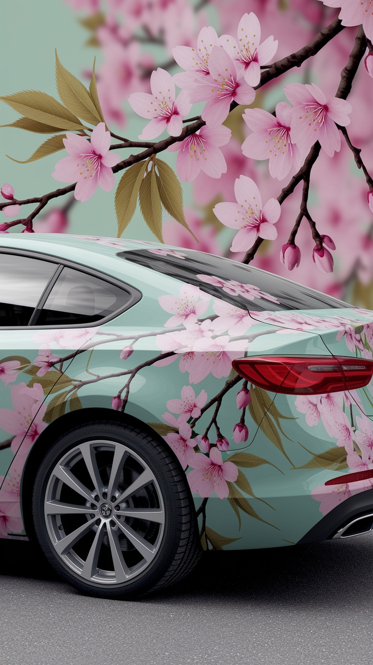 Cherry Blossom Car Wrap: A Trendy Vehicle Makeover outfit idea