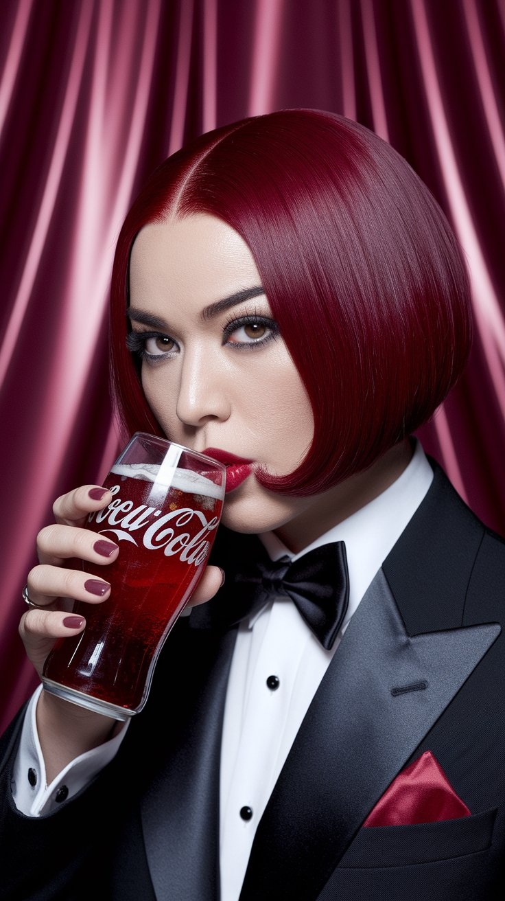 Cherry Coke Dark Red Hair Color Burgundy Trends outfit idea