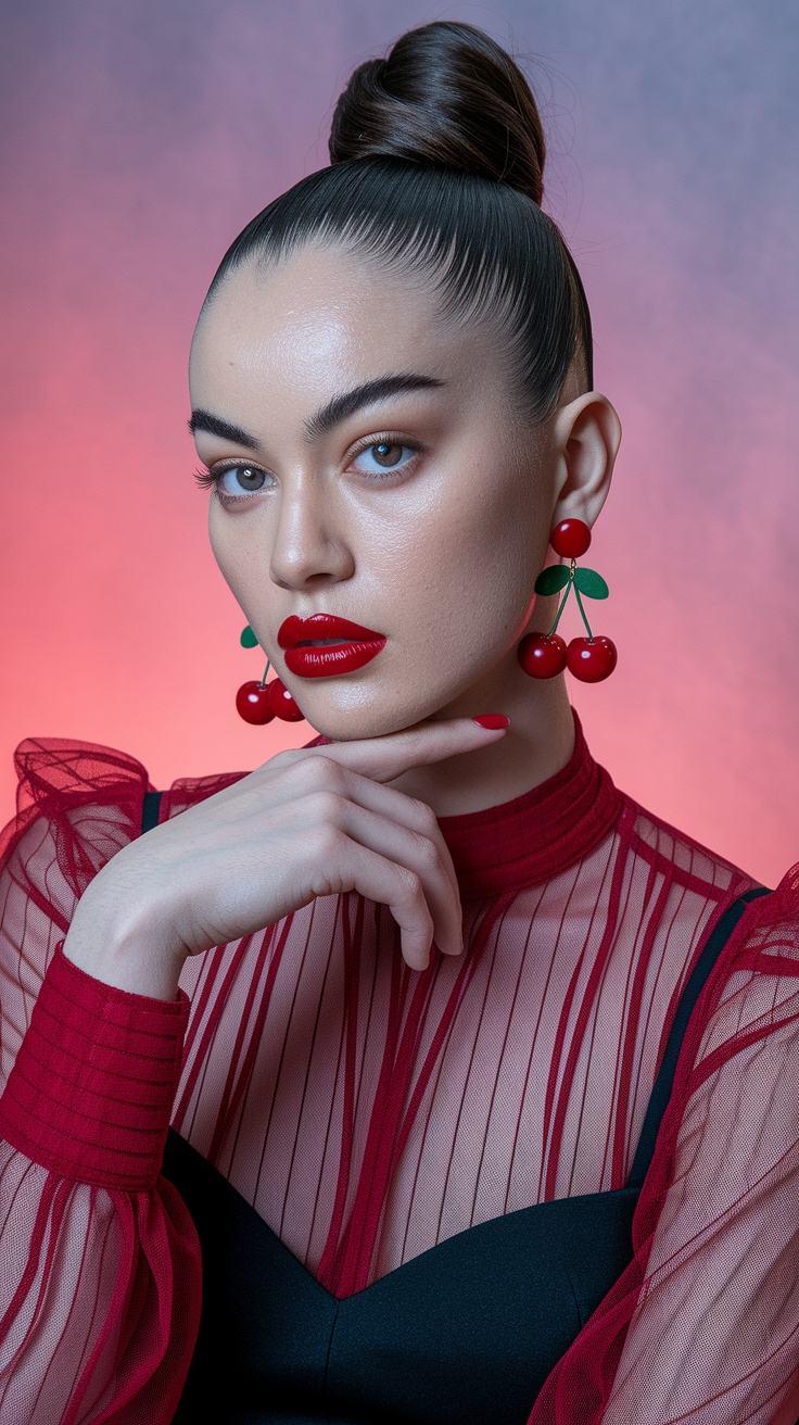 Creating a Cherry Earrings Outfit for a Chic Vibe outfit idea