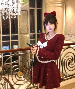 Chic Autumn Winter Women's Dinner Set - Loose Short Jacket & Camisole Dress, #Chanel Style, Elegant Outfit for Annual Meeting