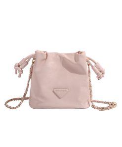 Chic Drawstring Chain Bucket Bag - Versatile Casual Crossbody - 2025 Trendy Small Bag for Everyday Fashion