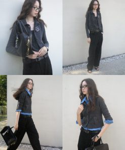 Chic Intellectual Wind Collar Faux Pocket Pure Wool Knitted Cardigan Top for Women, Y2K Style Fashion Sweater