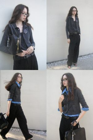Chic Intellectual Wind Collar Faux Pocket Pure Wool Knitted Cardigan Top for Women, Y2K Style Fashion Sweater