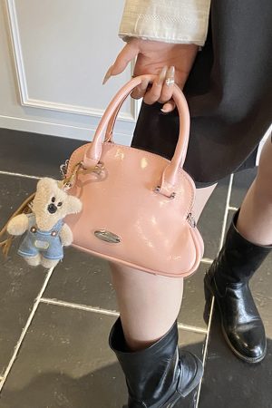 Chic Korean-Style Silver Shell Handbag for Women, 2025 Trendy Crossbody Shoulder Bag, Niche Fashion Accessory.