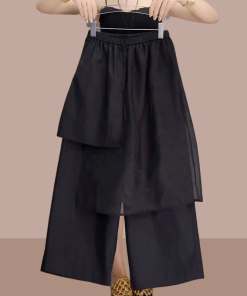 Chic Light Women's Summer Commuting Pants, Stylish Skirt Pants for Petite Sizes, Unique Mature Temperament Fashion