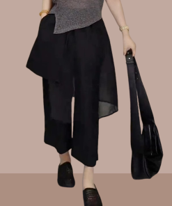 Chic Light Women's Summer Commuting Pants, Stylish Skirt Pants for Petite Sizes, Unique Mature Temperament Fashion