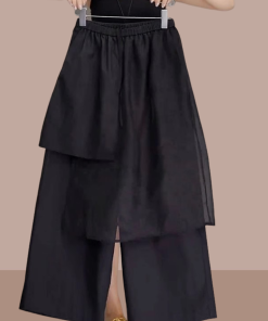 Chic Light Women's Summer Commuting Pants, Stylish Skirt Pants for Petite Sizes, Unique Mature Temperament Fashion