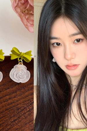 Chic Minimalist Clip-On Flower Earrings for Women - No Ear Holes, Cool Ins Style, Simple Camellia Design