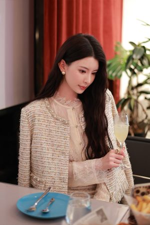 Chic Minimalist Two-Piece Coat and Skirt Set for Women, Elegant Old Money Style, Vintage-Inspired Fashion Ensemble