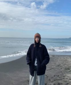 Chic Pumpkin Toggle Button Knitted Cardigan Sweater for Women - Warm, Fashionable, College Style, Age-Reducing