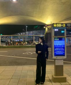 Chic Pumpkin Woolen Coat Set with High-End Quality Top and Pants - Elegant Heiress Style Outfit for Fashionable Looks