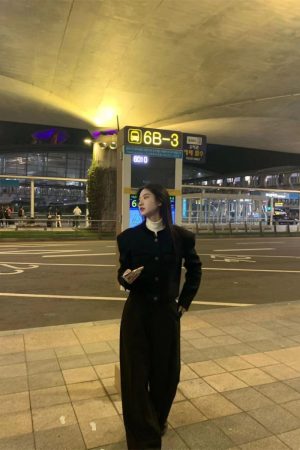 Chic Pumpkin Woolen Coat Set with High-End Quality Top and Pants - Elegant Heiress Style Outfit for Fashionable Looks