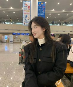 Chic Pumpkin Woolen Coat Set with High-End Quality Top and Pants - Elegant Heiress Style Outfit for Fashionable Looks