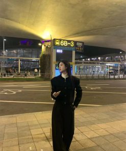 Chic Pumpkin Woolen Coat Set with High-End Quality Top and Pants - Elegant Heiress Style Outfit for Fashionable Looks