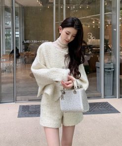 Chic Two-Piece Short Coat and Shorts Set for Women - Fashionable Designer Style for Early Spring 2025, Perfect for Y2K and Casual Looks