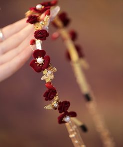 Chinese Classical Long Tassel Wedding Headdress Red Hairband Ancient Style Hanfu Fairy Hair Accessory