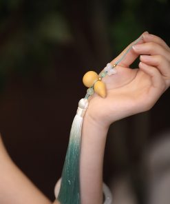 Chinese-Style Classical Gourd Tassel Pendant for Women - Ancient Hanfu Accessories, Qipao Collar Jewelry