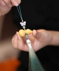 Chinese-Style Classical Gourd Tassel Pendant for Women - Ancient Hanfu Accessories, Qipao Collar Jewelry