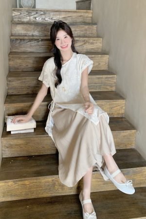 Chinese-Style Embroidered Top and Half Skirt Set for Women - Sweet Elegant Summer Two-Piece Outfit, Trendy National Wind Fashion