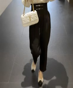 Chinese-Style Embroidered Two-Piece Set - High-Waisted Slim-Fit Pants & Professional Shirt, Niche Fashion Design