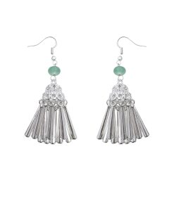 Chinese-Style Ethnic Miao Tassel Earrings for Women - Niche High-End Light Luxury Fashion Accessories for Travel and Photography