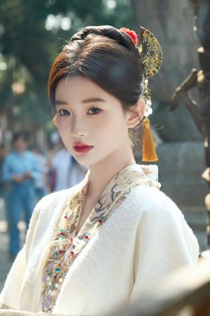 Chinese Style Fan Tassel Hairpin - Retro National Design Updo Accessory for Brides & Hanfu Qipao Fashion