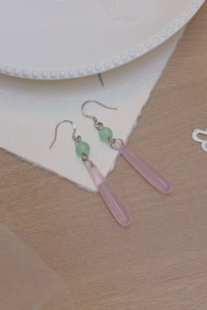Chinese-Style Long Water Droplet Earrings for Women - 2025 Minimalist Retro Exquisite Design, Trendy Fashion Accessory