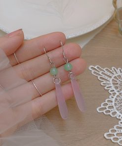 Chinese-Style Long Water Droplet Earrings for Women - 2025 Minimalist Retro Exquisite Design, Trendy Fashion Accessory