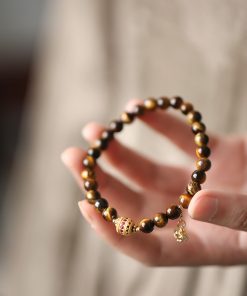 Chinese-Style National Wind Bracelet for Women - Retro Elastic Rope Wristband, Spring Summer Fashion Jewelry