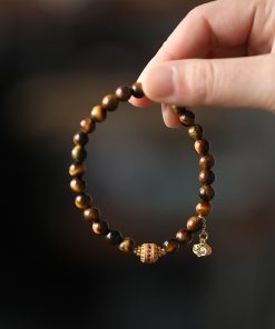 Chinese-Style National Wind Bracelet for Women - Retro Elastic Rope Wristband, Spring Summer Fashion Jewelry