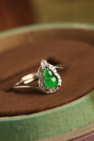 Chinese Style Natural Jade Gourd Earrings for Women - Pure Silver, Yang Green Gemstone Accessories, National Wind Design