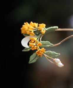 Chinese-Style Osmanthus Hairpin for Updos, Floral U-Shaped Hairpin, Daily Hanfu Headwear, Ancient Tang Style Accessories