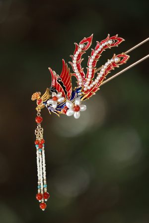 Chinese-Style Phoenix Hairpin 2025 High-End Hanfu Headwear Wedding Hair Accessories for Qipao Updo Women