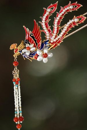 Chinese-Style Phoenix Hairpin 2025 High-End Hanfu Headwear Wedding Hair Accessories for Qipao Updo Women
