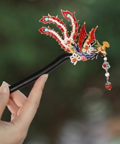 Chinese-Style Phoenix Hairpin for Weddings, High-End Xiuhua Headpiece, Ancient Hanfu Bun Hair Accessory