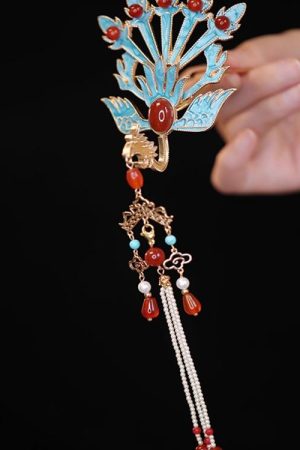 Chinese-Style Phoenix Hairpin for Weddings, High-End Xiuhua Headpiece, Ancient Hanfu Bun Hair Accessory