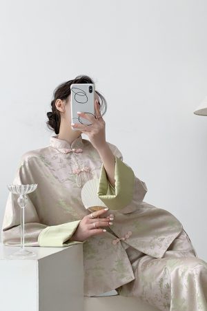 Chinese-Style Two-Piece Dress Set for Women - High-End Retro National Zen Fashion for Spring and Autumn, Elegant Vintage Look