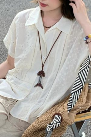 Chinese-Style Zen Leather Fishbone Pendant Necklace - Fashionable Retro Long Sweater Chain, Personalized Versatile Accessory