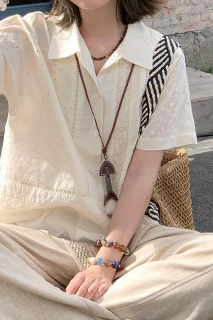 Chinese-Style Zen Leather Fishbone Pendant Necklace - Fashionable Retro Long Sweater Chain, Personalized Versatile Accessory