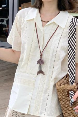 Chinese-Style Zen Leather Fishbone Pendant Necklace - Fashionable Retro Long Sweater Chain, Personalized Versatile Accessory