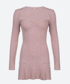 Christmas Outfits Y2k, Valentines Outfits Ideas - Coquette Pink Mini Dress