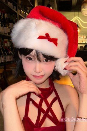 Christmas Red Bow Plush Hat for Winter - Big Head Wrap, Flattering Face Shape, Little Red Riding Hood Cosplay Accessory